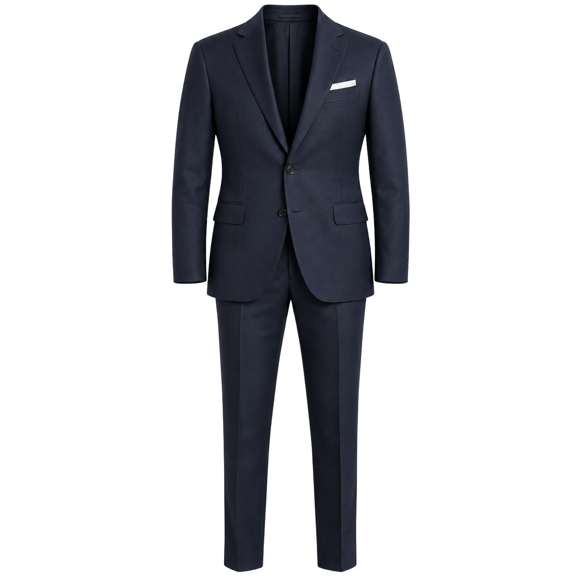 Tailored Navy Wool Suit | VOUNKINS