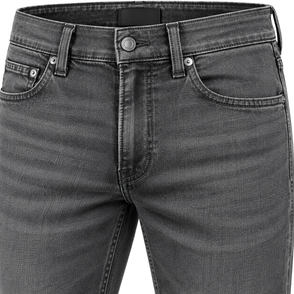 Slim-Fit Washed Grey Denim Jeans | VOUNKINS
