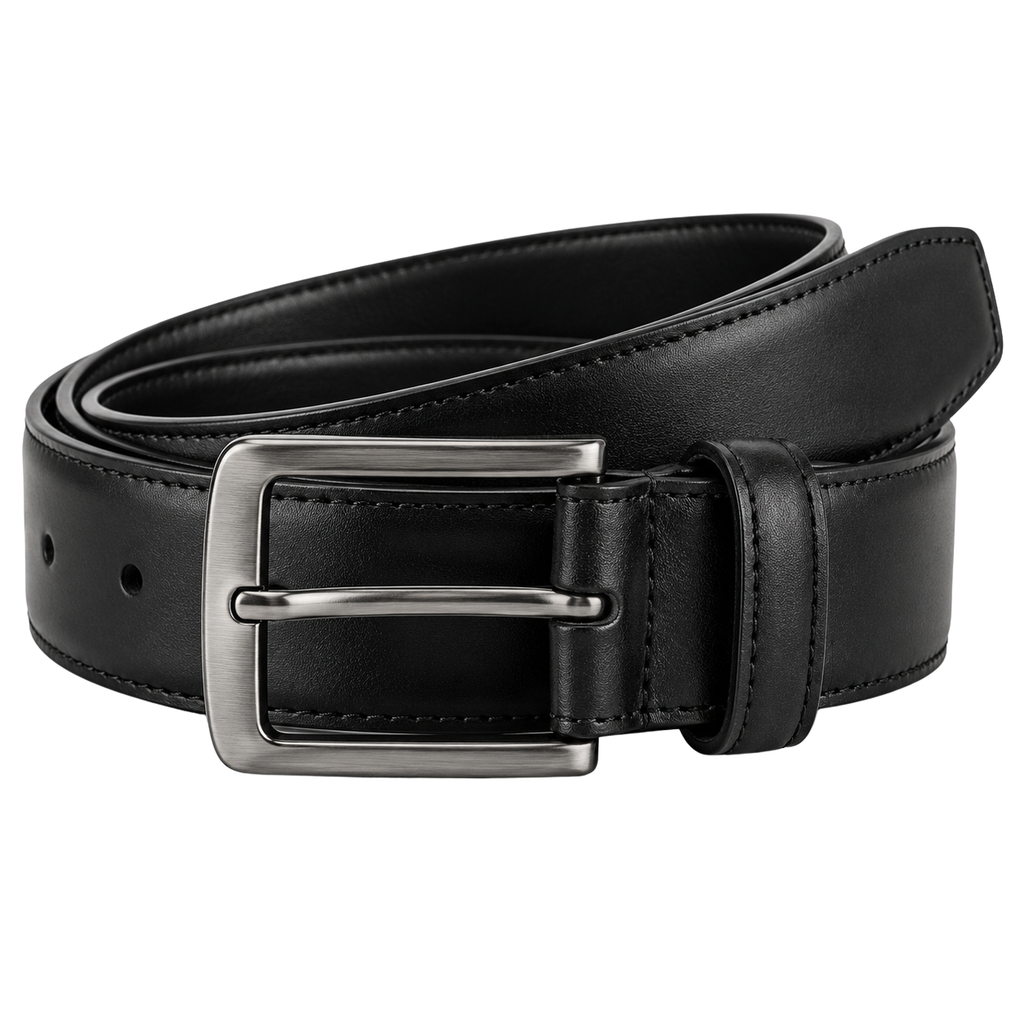 Full-Grain Black Leather Belt | VOUNKINS