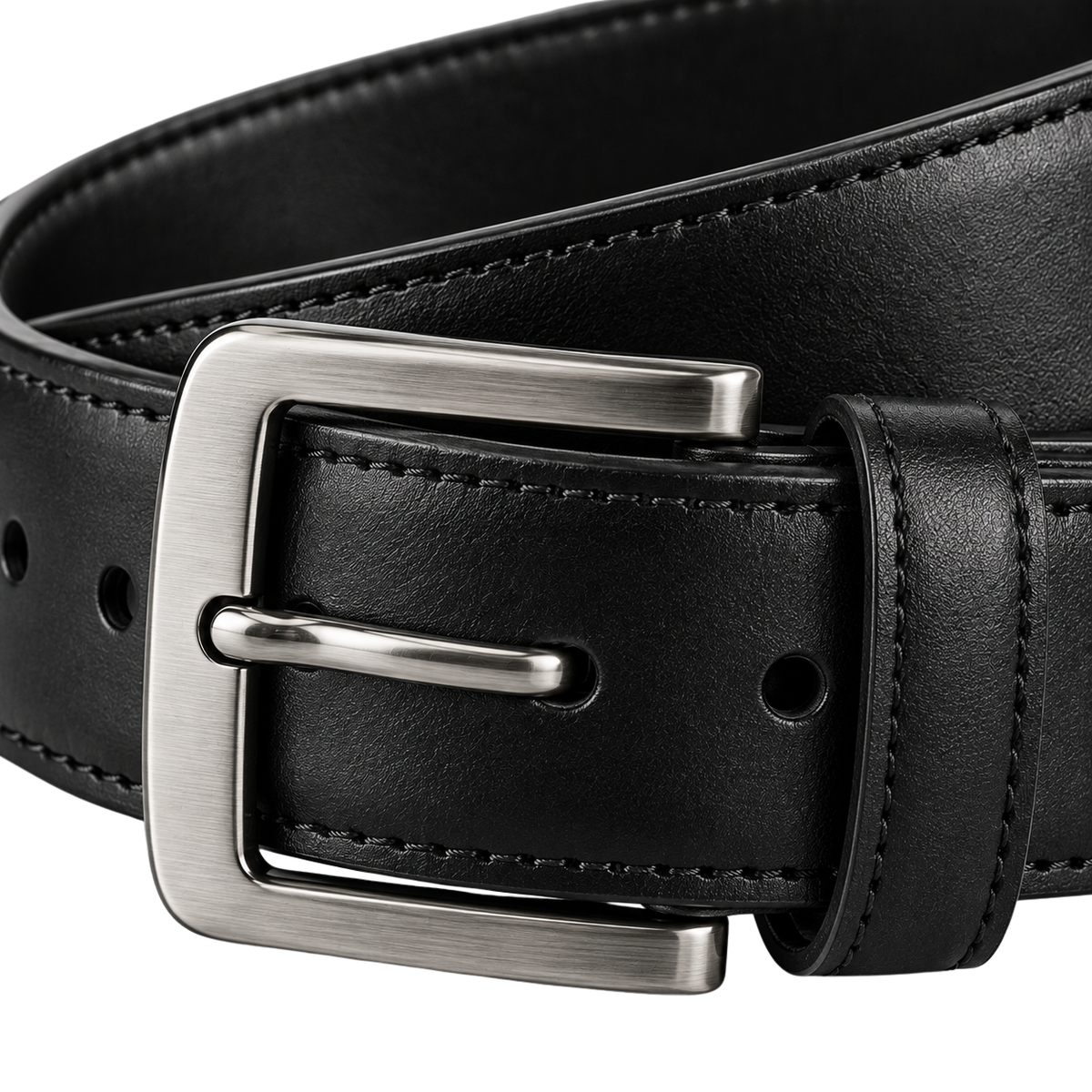 Full-Grain Black Leather Belt | VOUNKINS