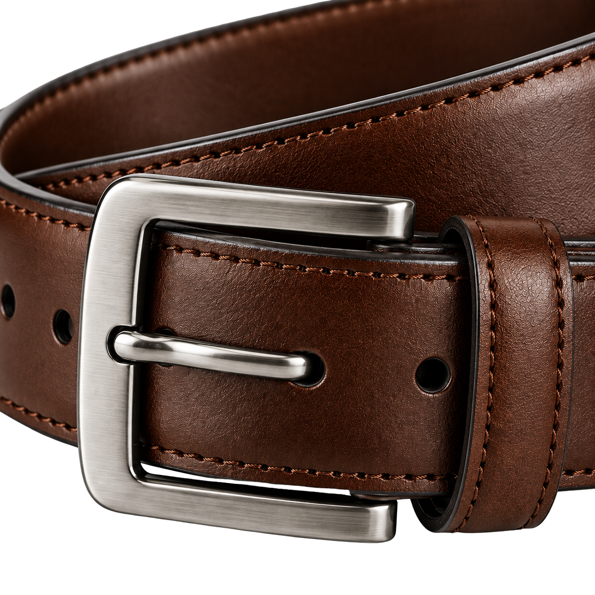 Full-Grain Brown Leather Belt | VOUNKINS