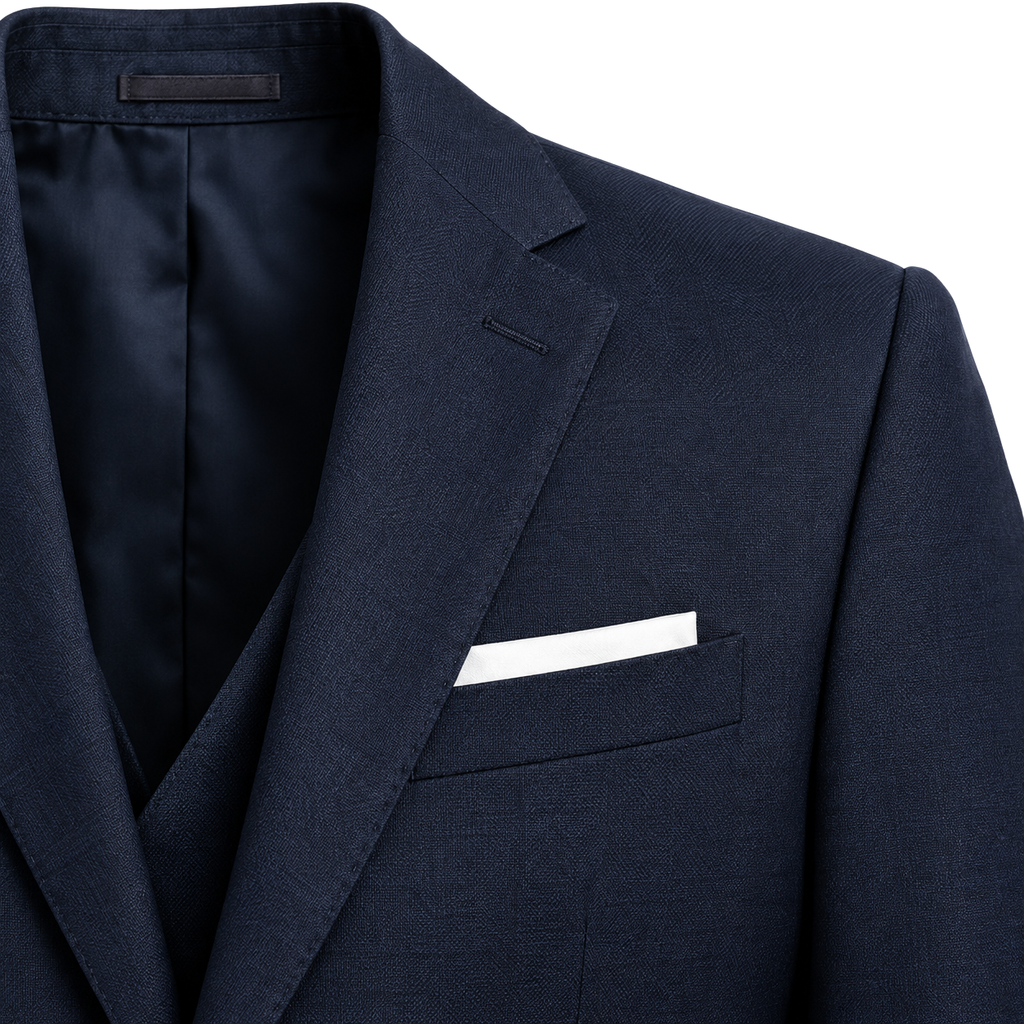 Tailored Navy Wool Suit | VOUNKINS