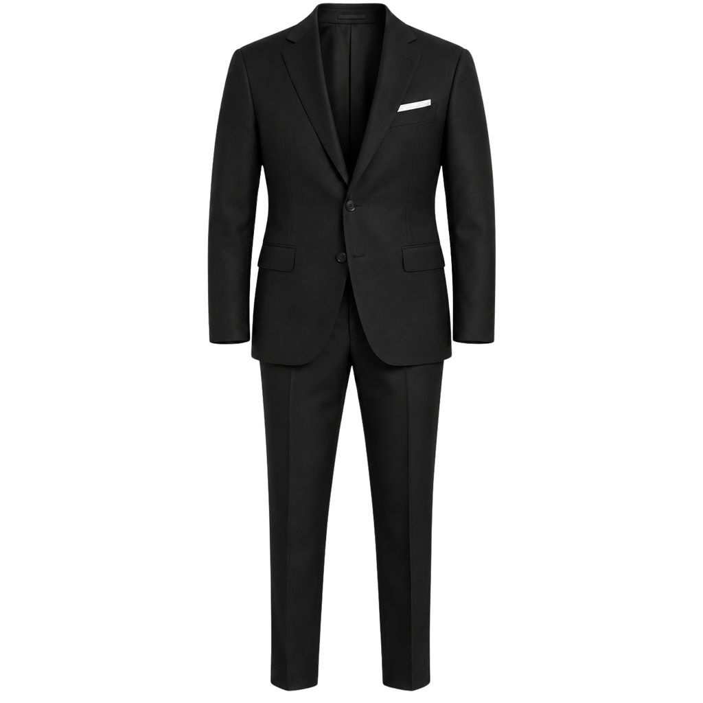 Tailored Black Wool Suit | VOUNKINS