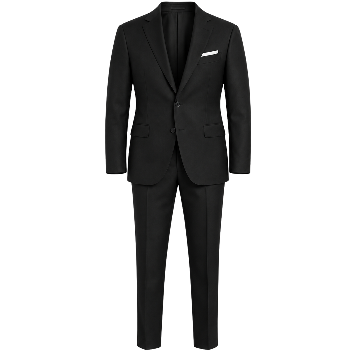 Tailored Black Wool Suit | VOUNKINS
