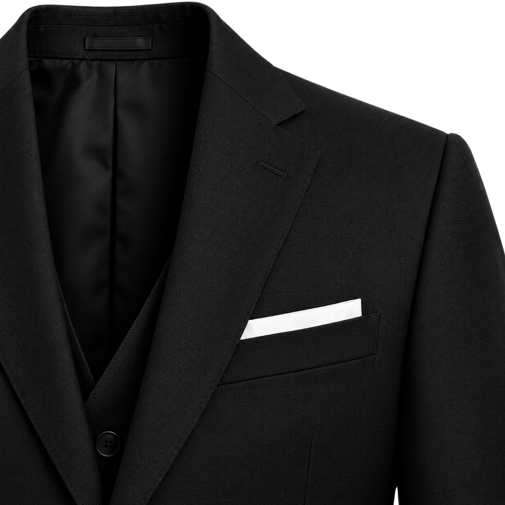 Tailored Black Wool Suit | VOUNKINS