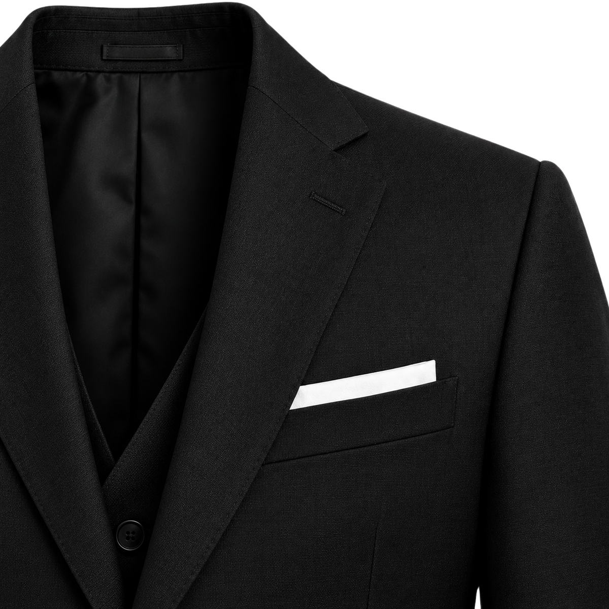 Tailored Black Wool Suit | VOUNKINS