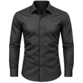 Tailored Charcoal Cotton Dress Shirt | VOUNKINS