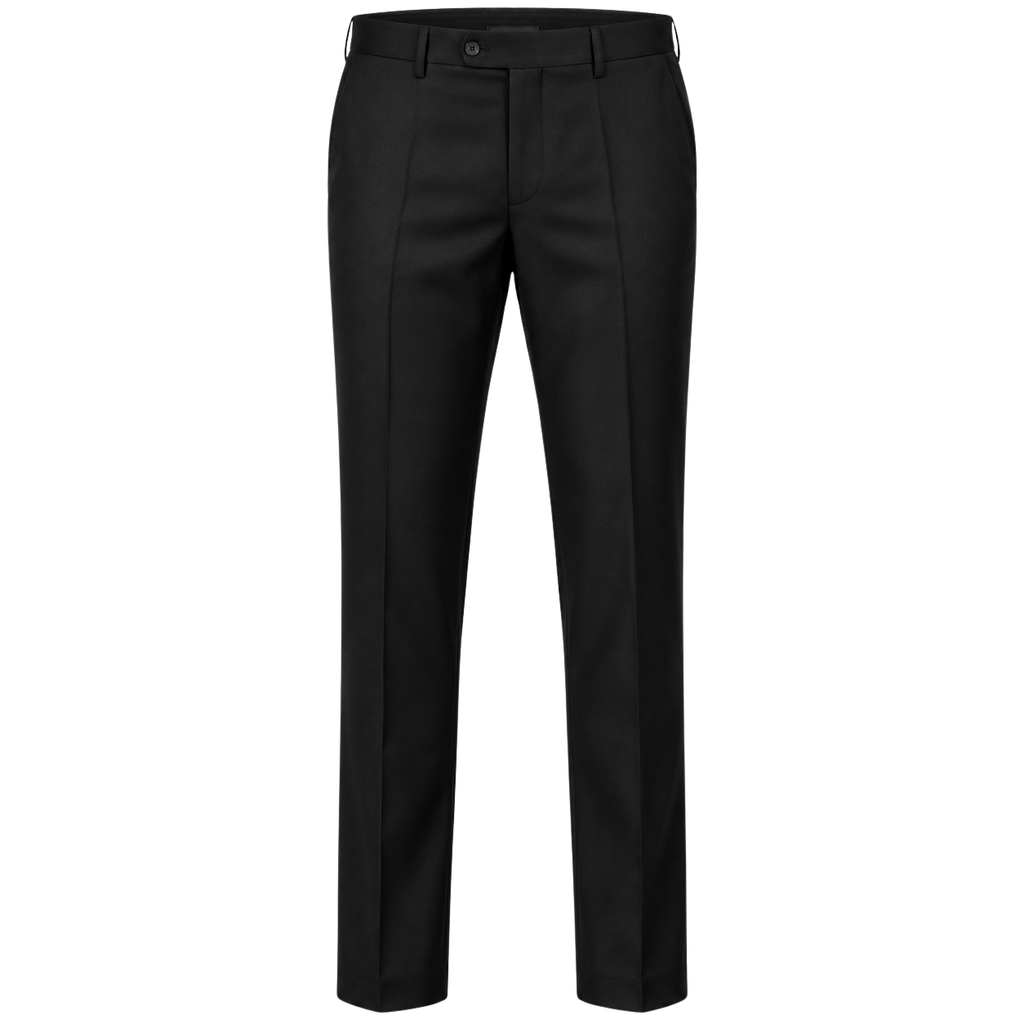 Tailored Black Wool-Blend Trousers | VOUNKINS